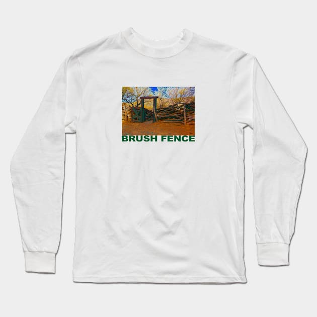 Brush Fence in Tucson Long Sleeve T-Shirt by Verl